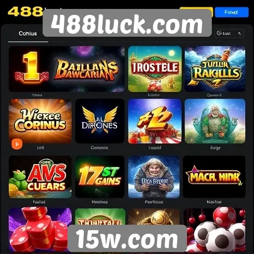 Tipos de jogos disponíveis em 488luck